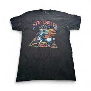 Men's Tultex Steve Miller Band Tour 2019 Short Sleeve Tee M Black Red